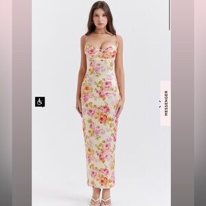 Josefina House of CB Spring/Summer Maxi Floral Bodycon Dress (Size Medium) NWOT